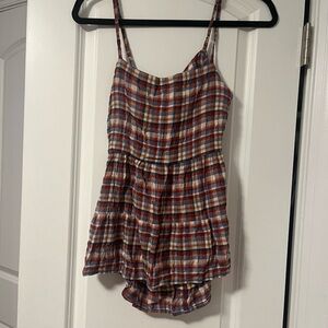 PLAID AMERICAN EAGLE TANK SIZE MEDIUM